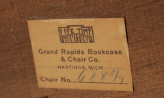 Lifetime Furniture Company signature paper label. 
